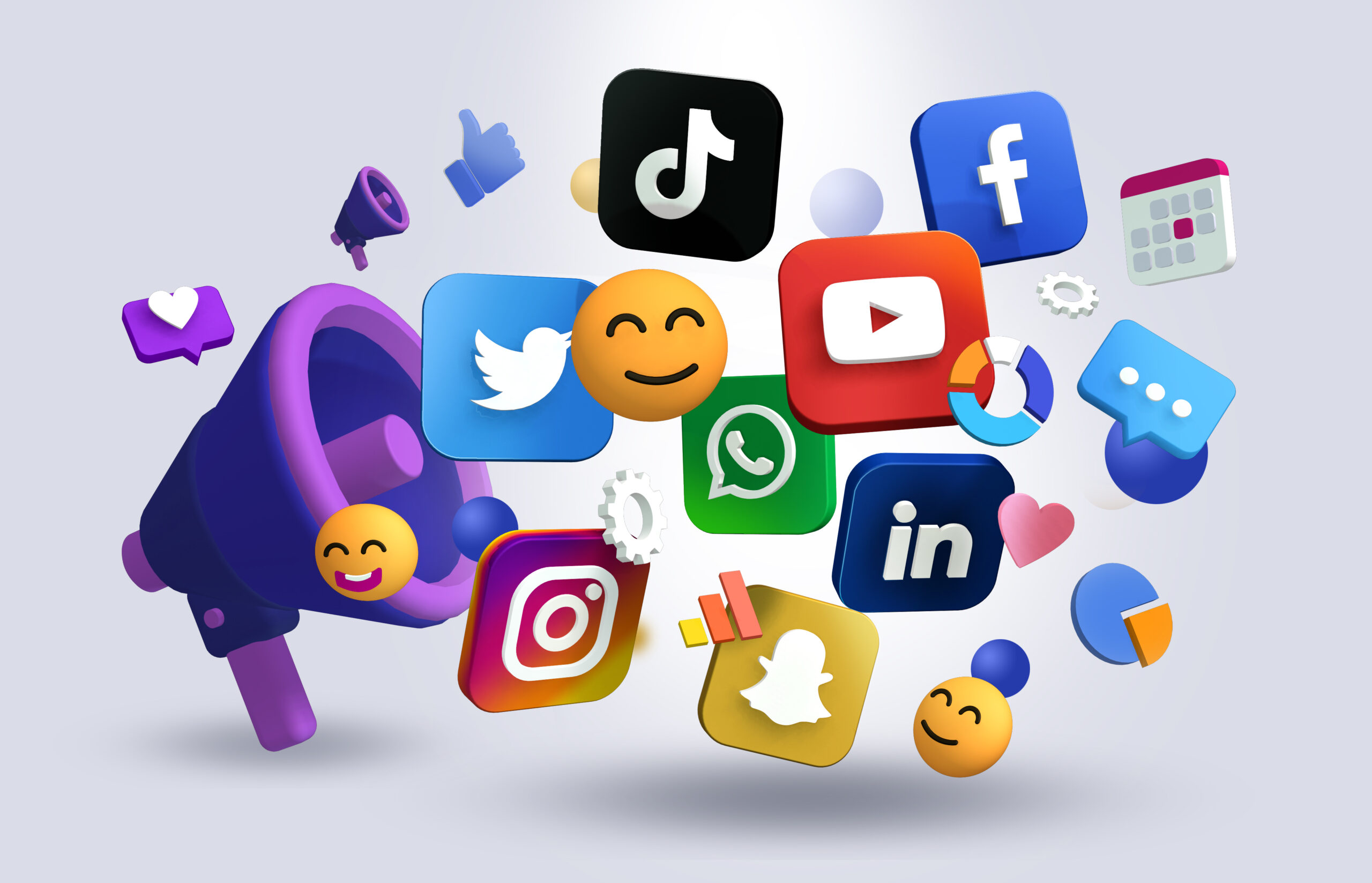 Logos animados de redes sociales representando Redes Sociales en Álava y servicios de Community Manager y gestión de redes sociales.