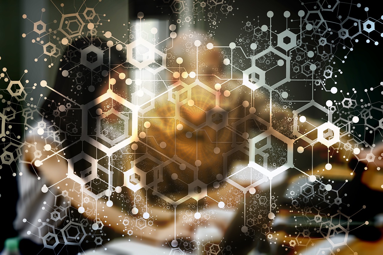Conexiones digitales abstractas representando tecnología blockchain en Huesca