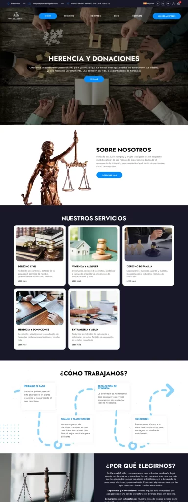 Página web de Campoy y Trujillo Abogados