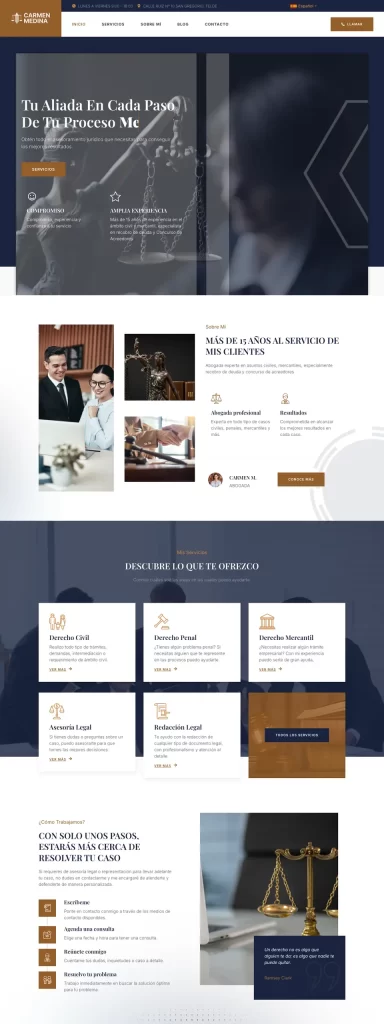 Página web de Carmen Medina Abogada