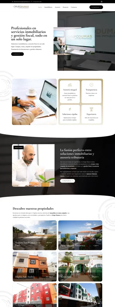 Página web de Grupo Dumas