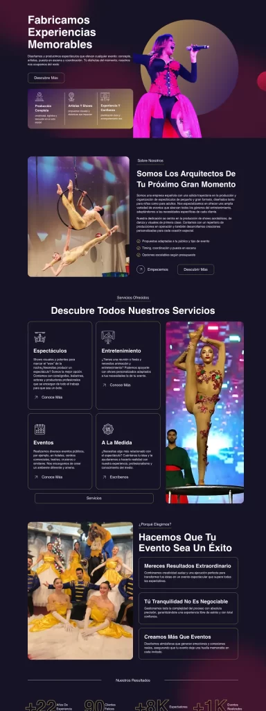 Página web de InterDance Production