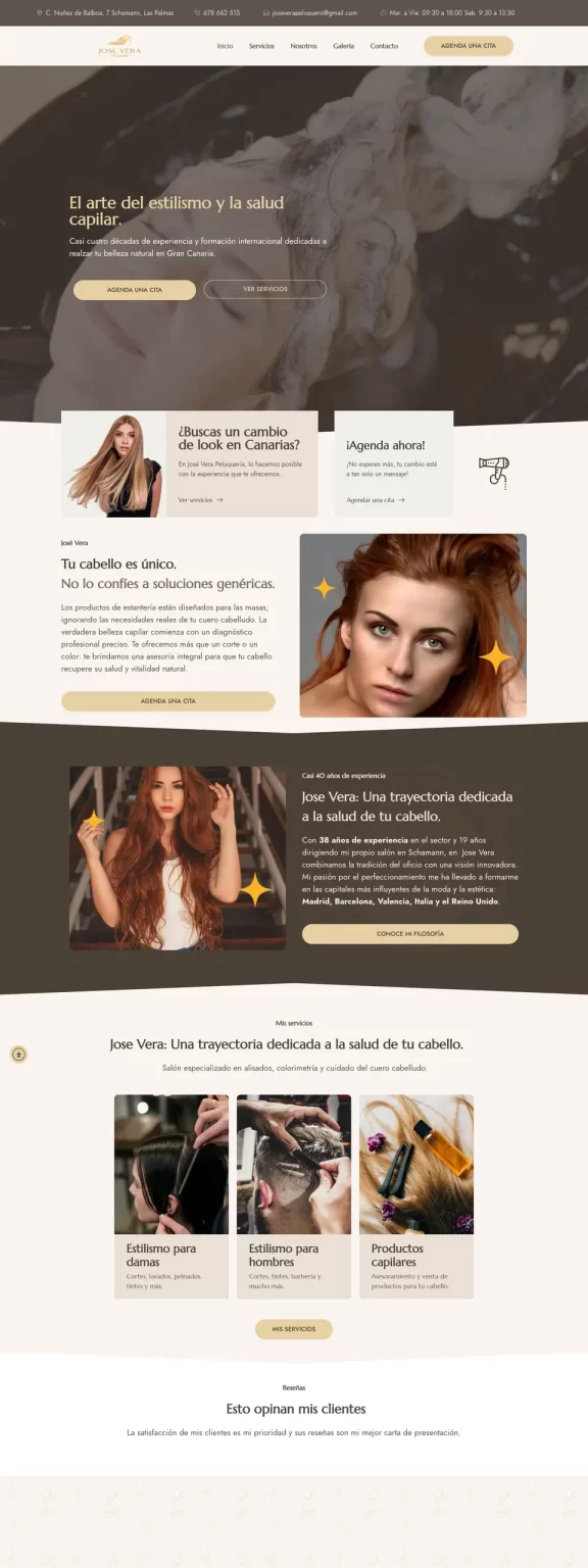 Página web de José Vera Peluquero