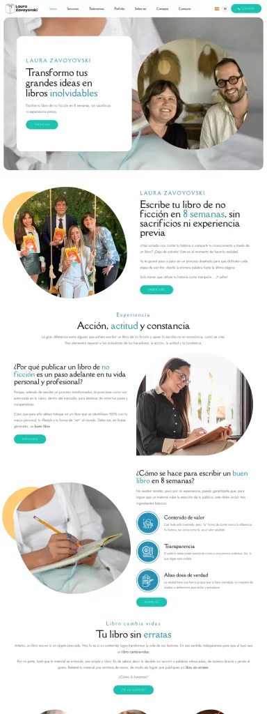 Página web de Laura Zavoyovski