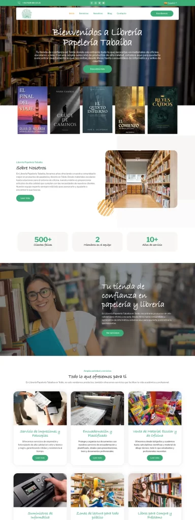 Página web de Librería Papelería Tabaiba, librería y papelería en Telde