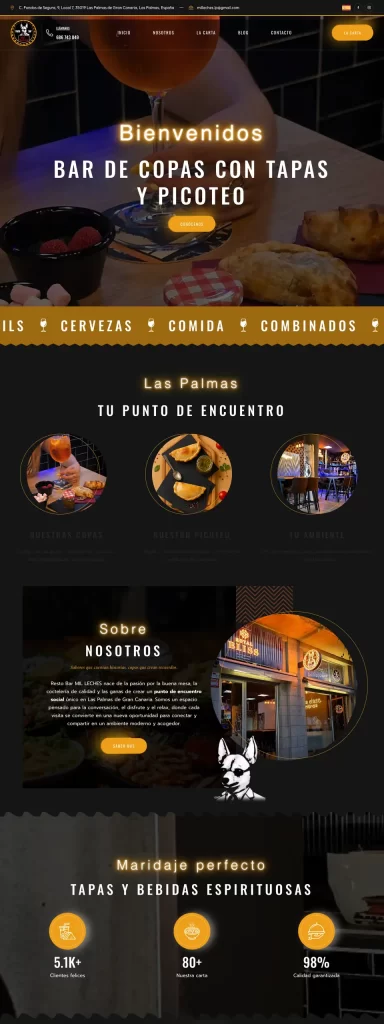 Página web de Mil Leches