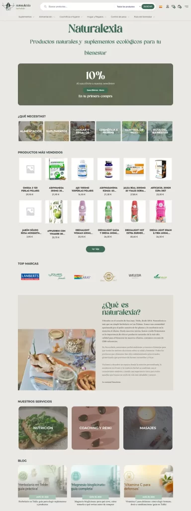 Página web de Naturalexia